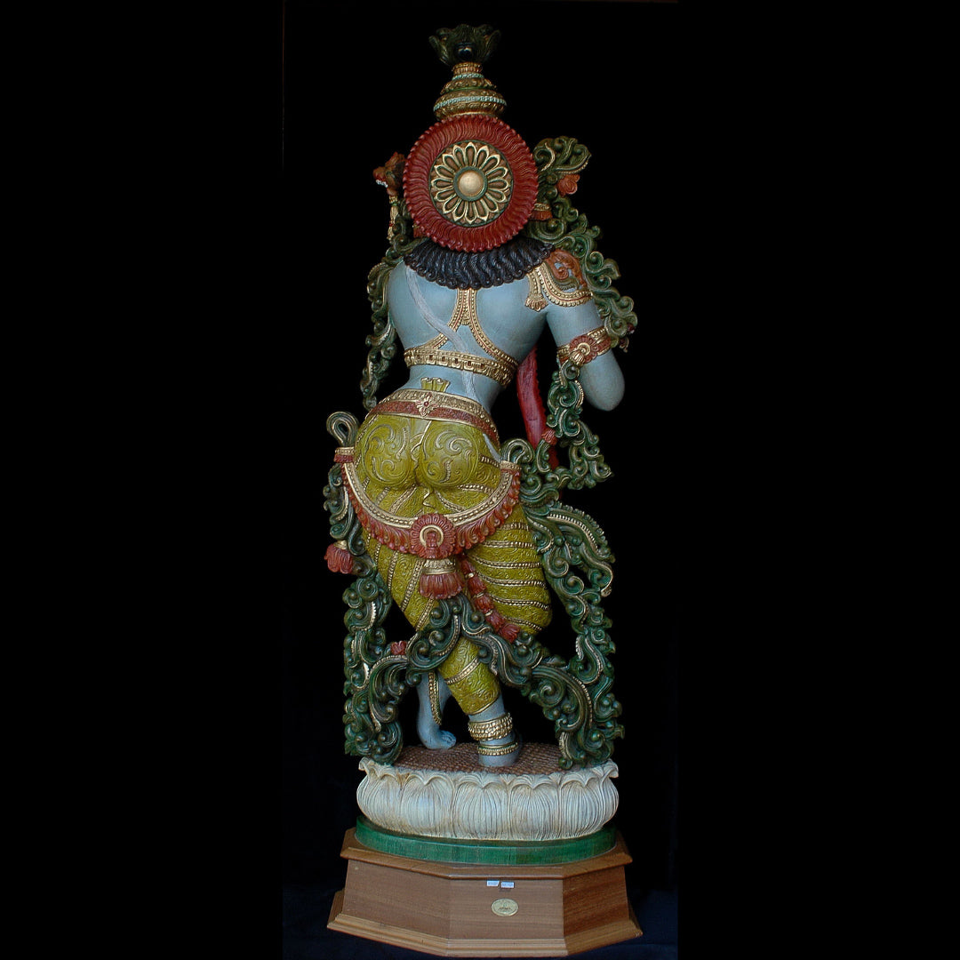 Wood Krishna Sculpture (WK002)