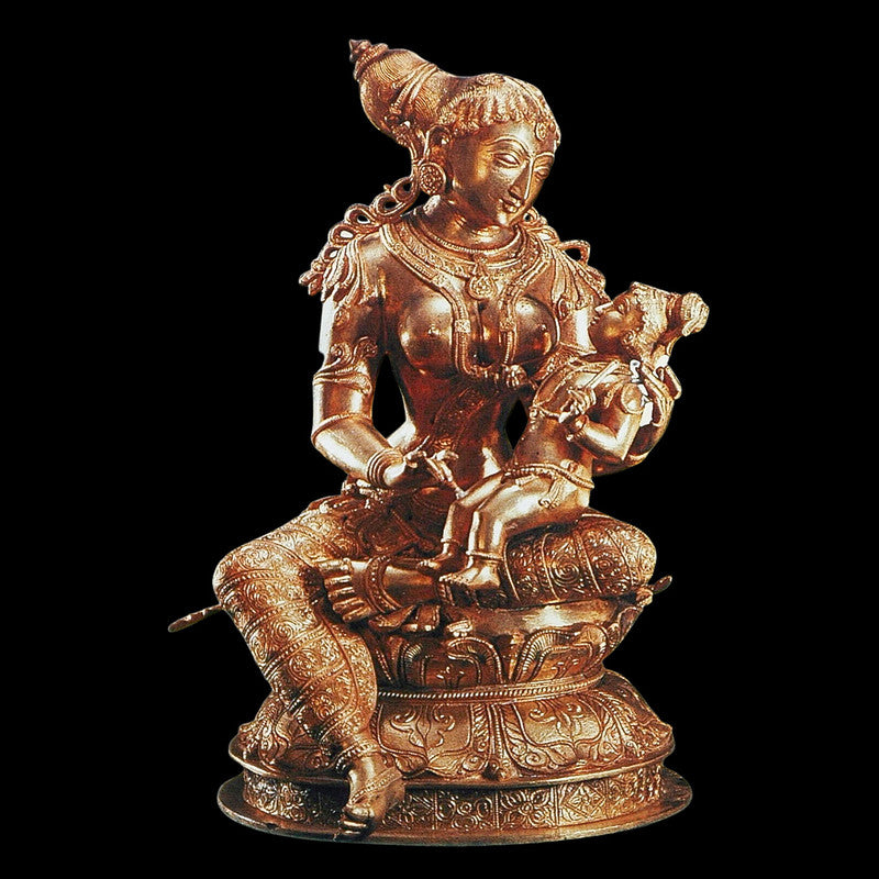 Bronze Yashoda & Krishna Sculpture (BK005)