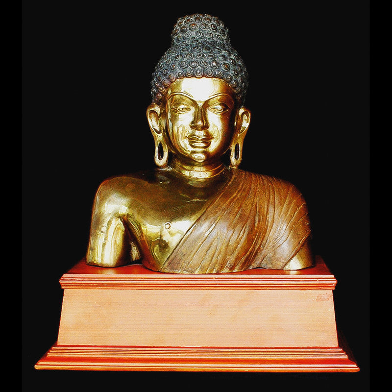 Bronze Buddha Bust Sculpture (BY001)