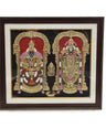 Tanjore Painting of Balaji & Padmavati  (WD024)