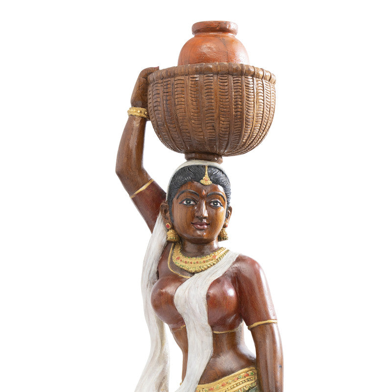 Lady with Basket Sculpture (WP005)