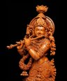 Wood Krishna Sculpture (WK001)