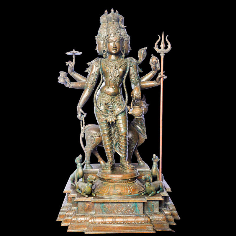 Bronze Dattatreya Sculpture (BX009)