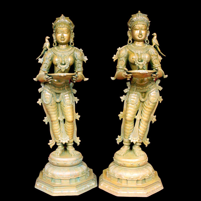 Bronze Deepalakshmi Sculpture (BX010)