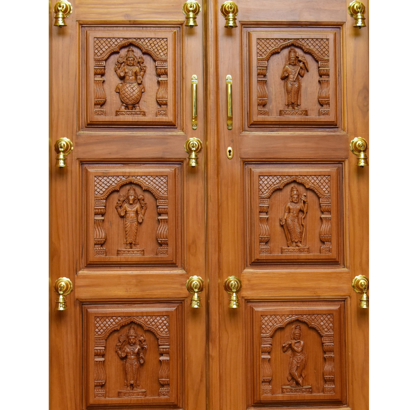 Teak Wood Carved Door-Dashavathara  (DD001)